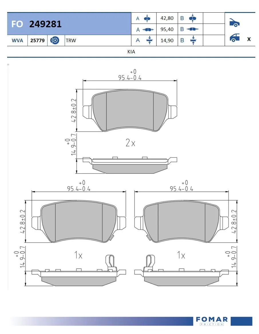 Brake Pad Set, disc brake